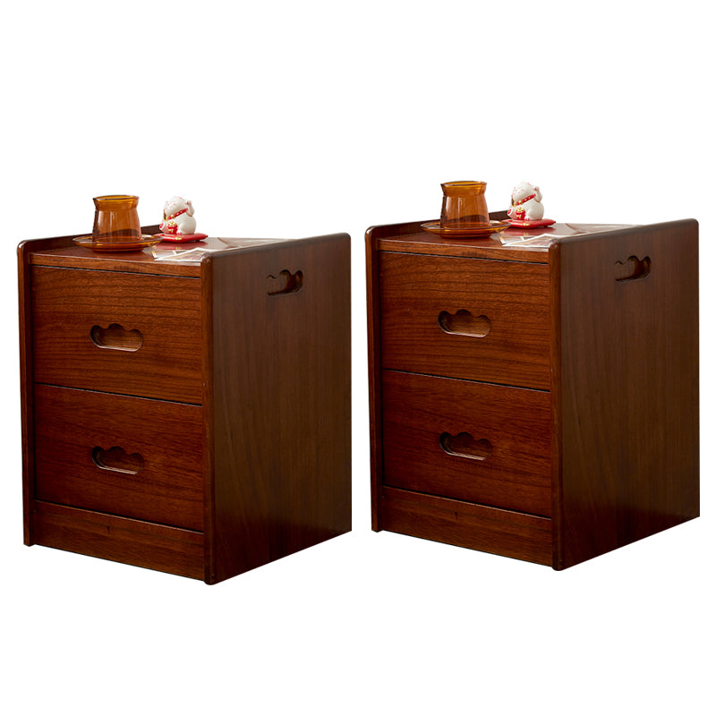 Storage Narrow Nightstand Solid Wood Kids Bedside Table with Drawers