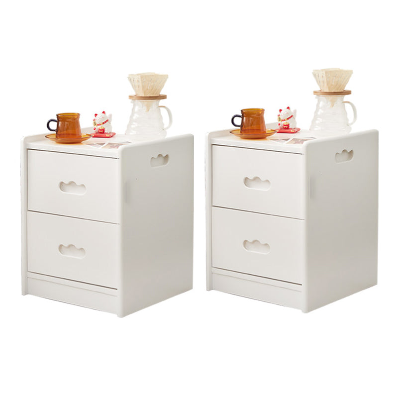 Storage Narrow Nightstand Solid Wood Kids Bedside Table with Drawers