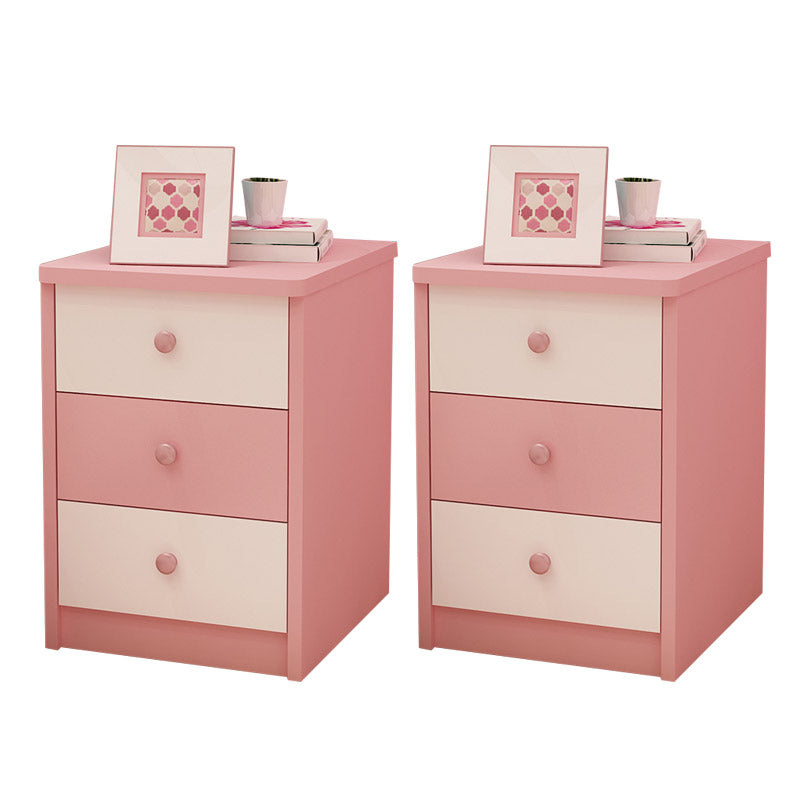 Manufactured Wood Youth Nightstand Princess Storage Kids Nightstand with 3 Drawers