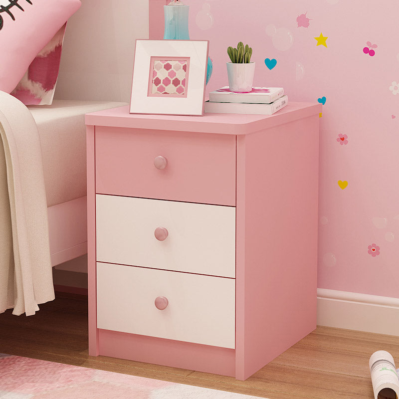 Manufactured Wood Youth Nightstand Princess Storage Kids Nightstand with 3 Drawers