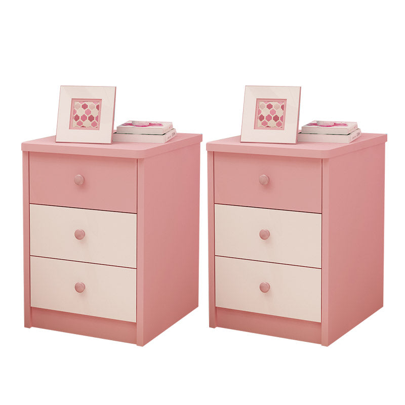 Manufactured Wood Youth Nightstand Princess Storage Kids Nightstand with 3 Drawers