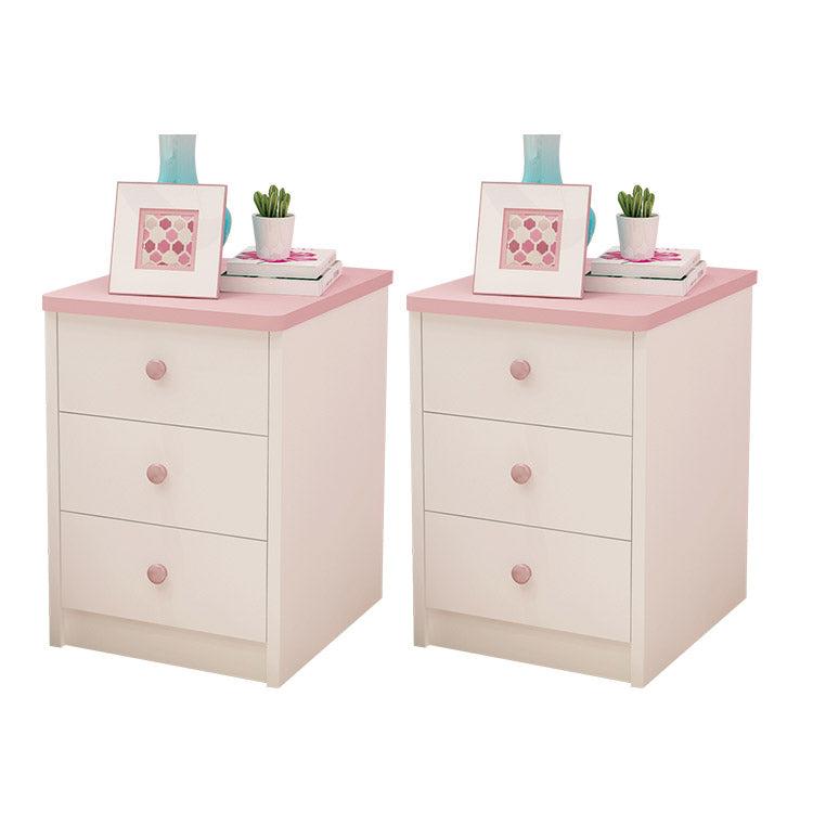 Manufactured Wood Youth Nightstand Princess Storage Kids Nightstand with 3 Drawers