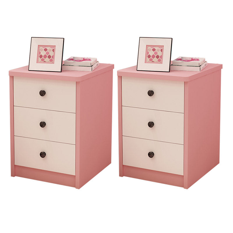 Manufactured Wood Youth Nightstand Princess Storage Kids Nightstand with 3 Drawers