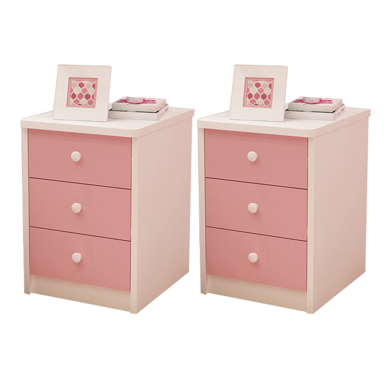 Manufactured Wood Youth Nightstand Princess Storage Kids Nightstand with 3 Drawers