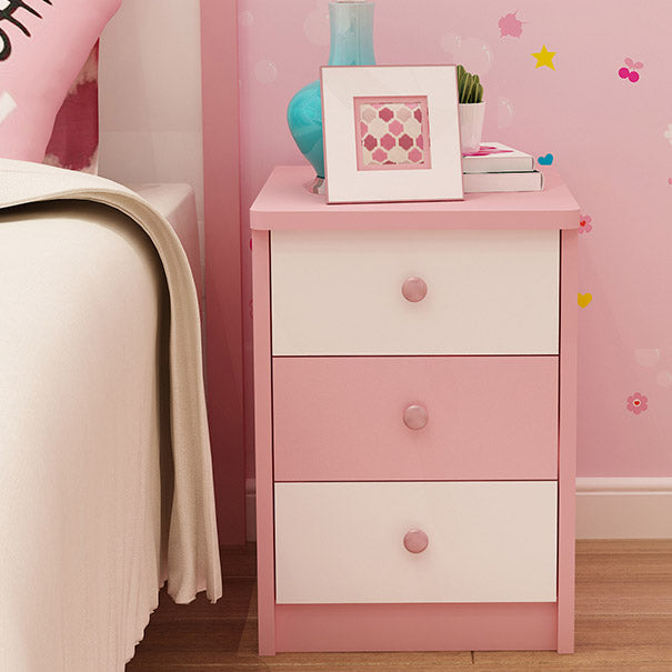 Manufactured Wood Youth Nightstand Princess Storage Kids Nightstand with 3 Drawers