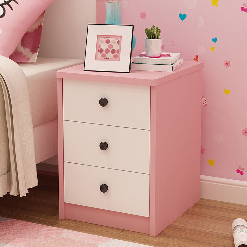 Manufactured Wood Youth Nightstand Princess Storage Kids Nightstand with 3 Drawers