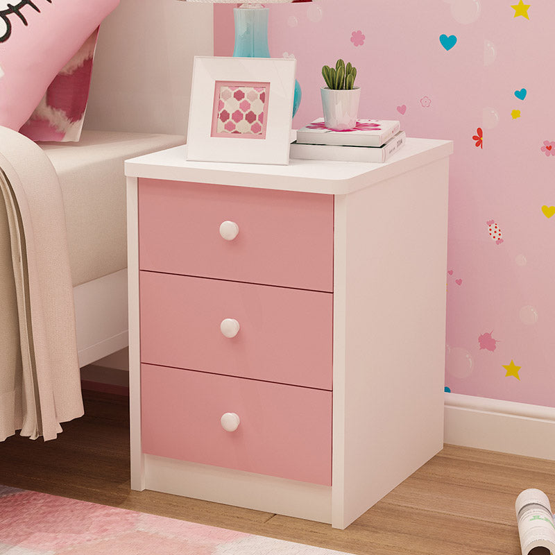 Manufactured Wood Youth Nightstand Princess Storage Kids Nightstand with 3 Drawers