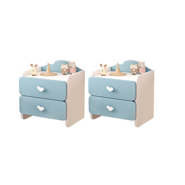 Storage Youth Nightstand Narrow Manufactured Wood Bedside Table for Nursery