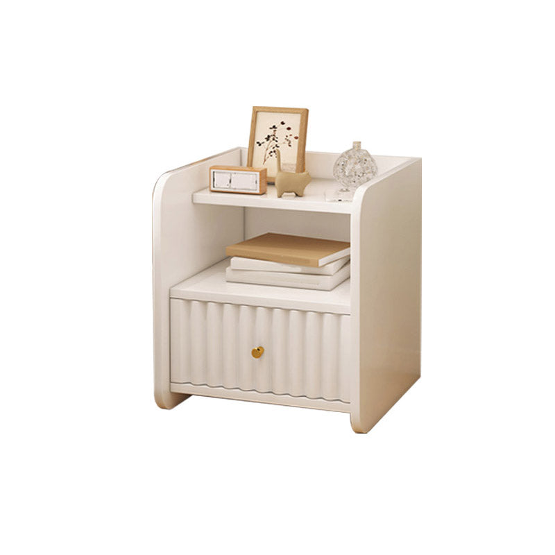 Storage Youth Nightstand Narrow Manufactured Wood Bedside Table for Nursery