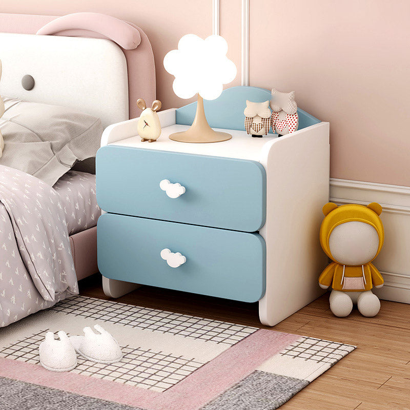 Storage Youth Nightstand Narrow Manufactured Wood Bedside Table for Nursery