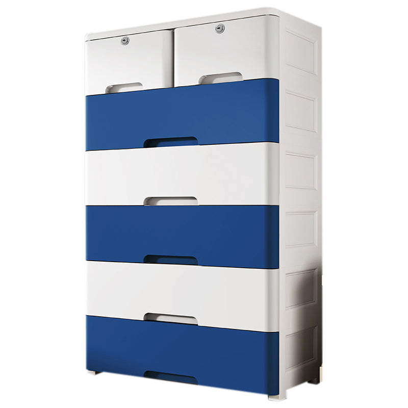 Modern Kids Dressers Plastic Vertical Nursery Dresser with Drawers