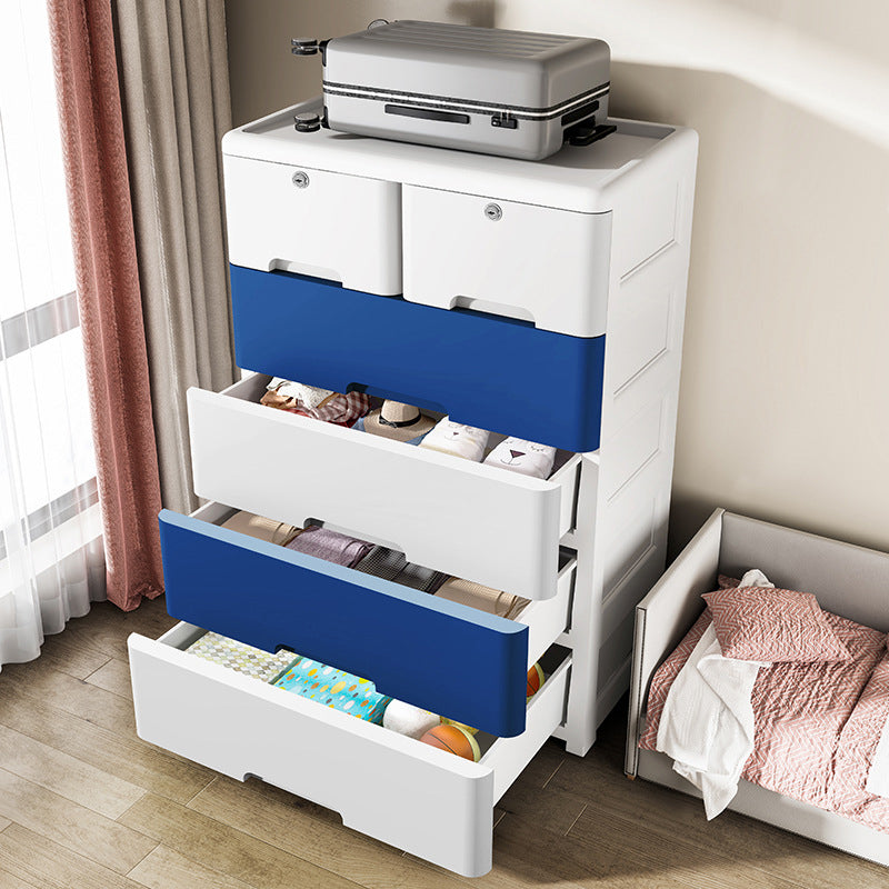 Modern Kids Dressers Plastic Vertical Nursery Dresser with Drawers