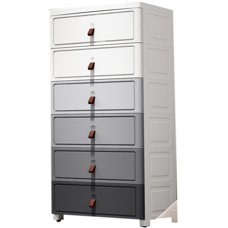 Modern Kids Dressers Plastic Vertical Nursery Dresser for Home