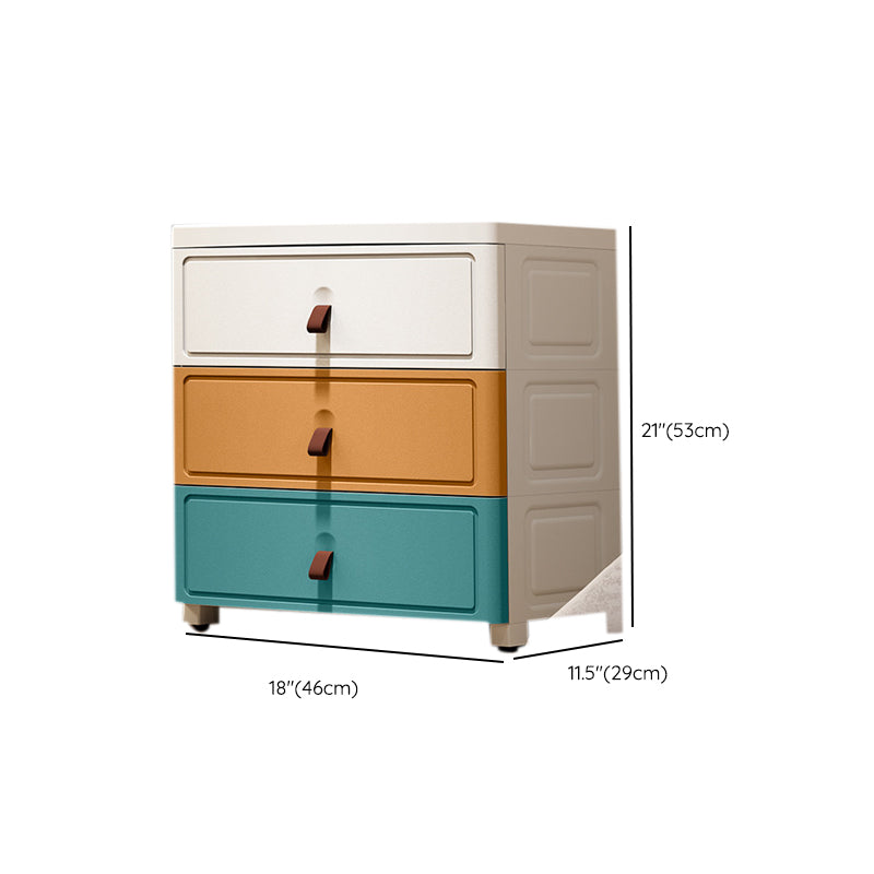 Modern Kids Dressers Plastic Vertical Nursery Dresser for Home