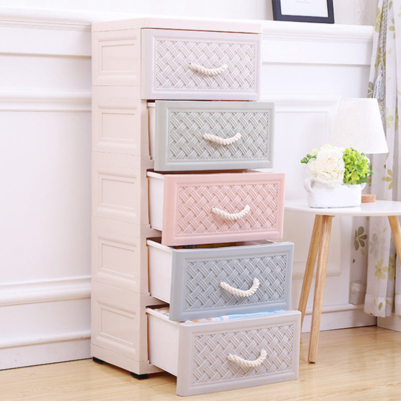 Modern Kids Dressers Plastic Vertical Nursery Dresser with Drawers for Home