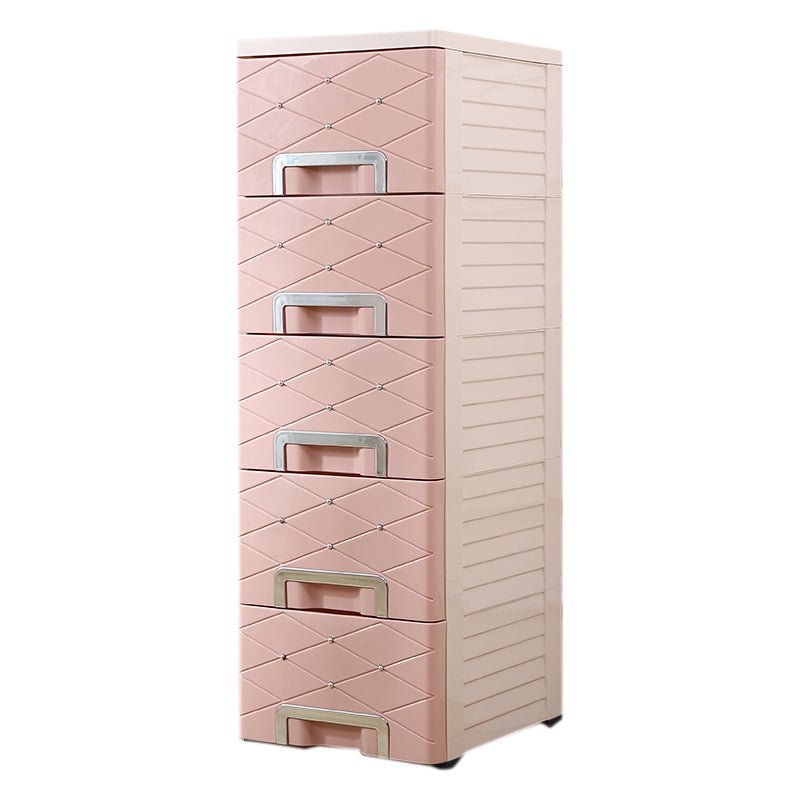 Modern Kids Dressers Plastic Vertical Nursery Dresser with Drawers for Home