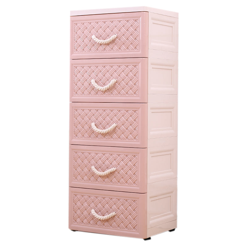 Modern Kids Dressers Plastic Vertical Nursery Dresser with Drawers for Home