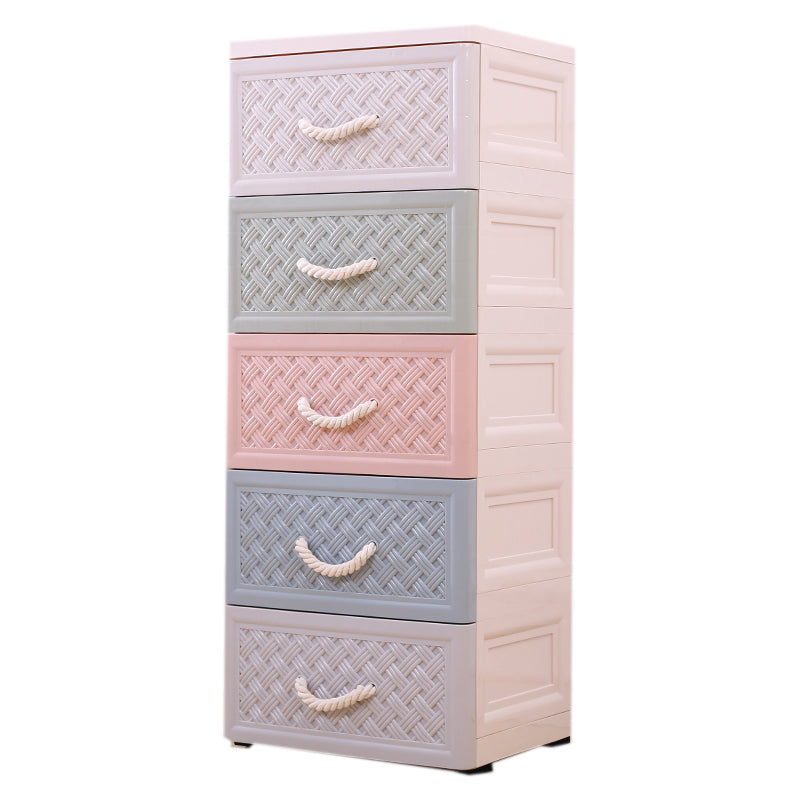 Modern Kids Dressers Plastic Vertical Nursery Dresser with Drawers for Home