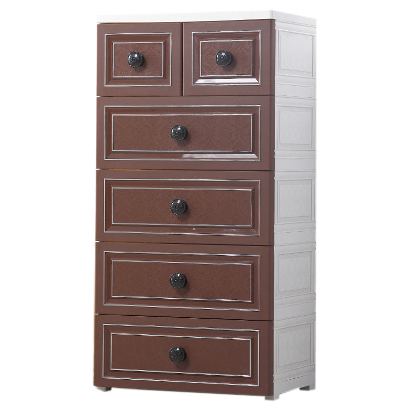 15.6 Inch Width Modern Nursery Dresser Chest Kids Nightstand with 6/5 Drawers