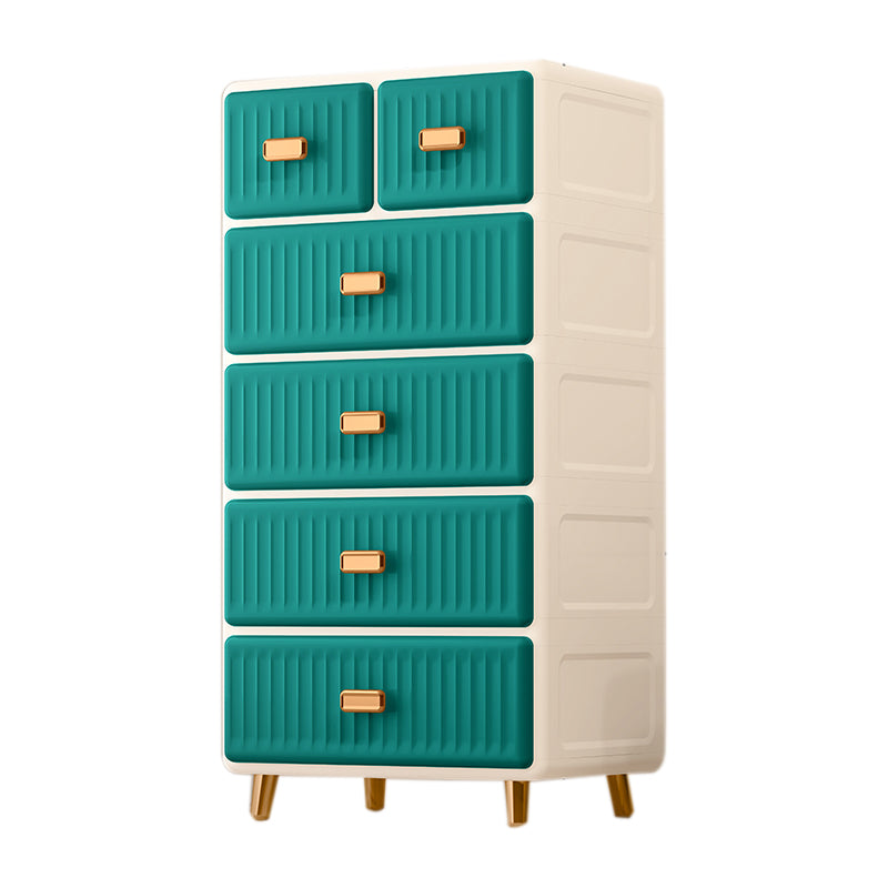 Modern Kids Dressers Vertical Plastic Nursery Dresser with Drawers for Home