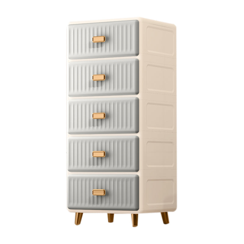 Modern Kids Dressers Vertical Plastic Nursery Dresser with Drawers for Home