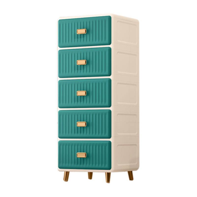 Modern Kids Dressers Vertical Plastic Nursery Dresser with Drawers for Home