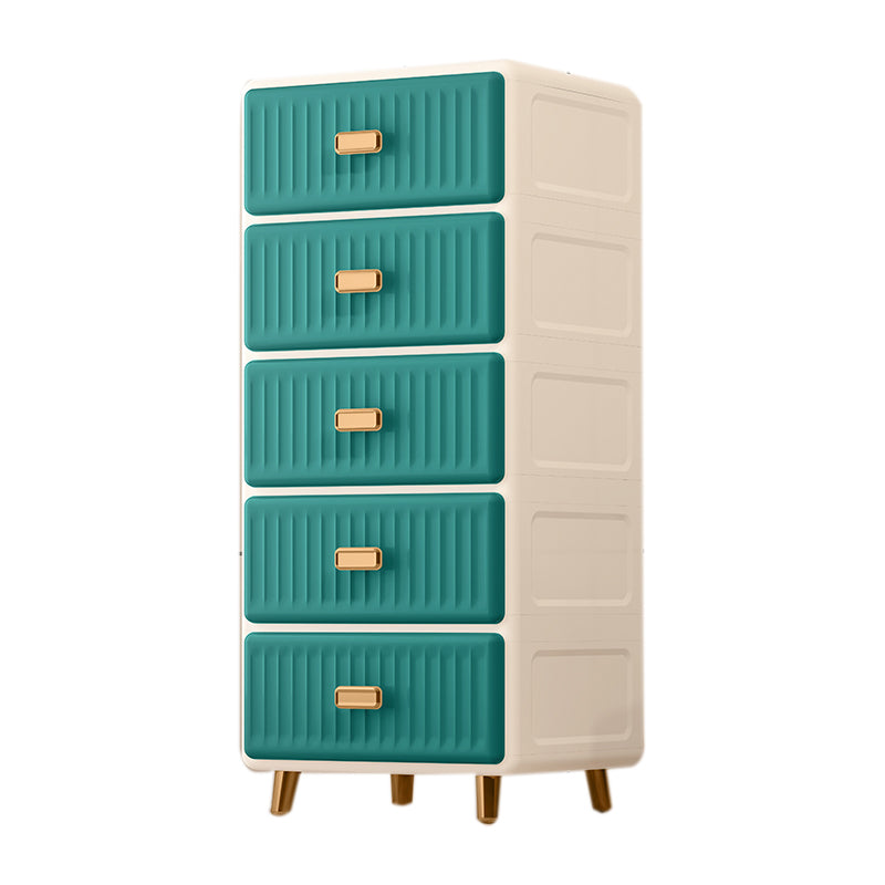 Modern Kids Dressers Vertical Plastic Nursery Dresser with Drawers for Home