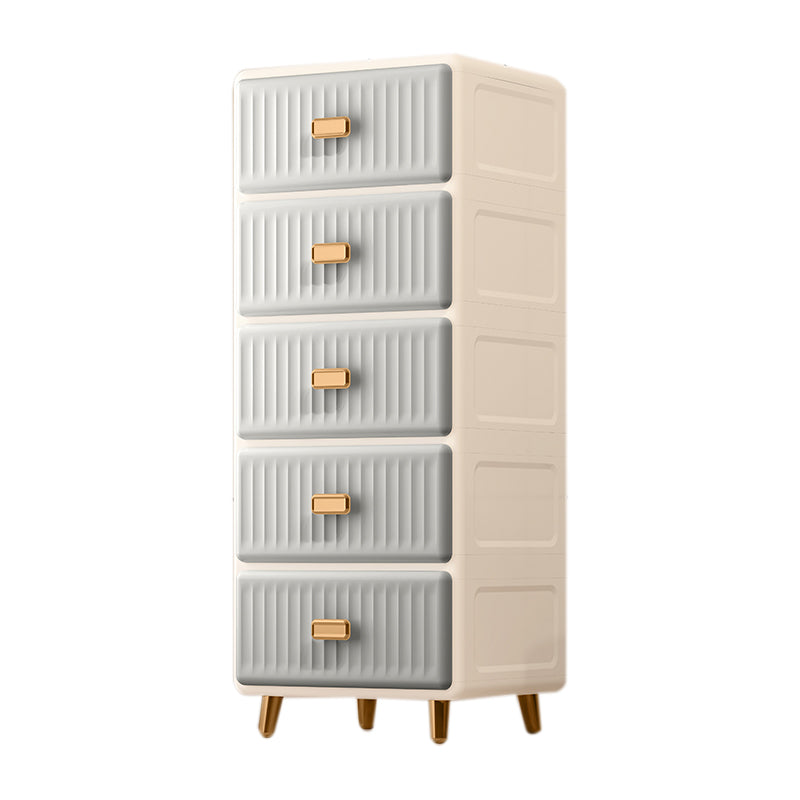 Modern Kids Dressers Vertical Plastic Nursery Dresser with Drawers for Home