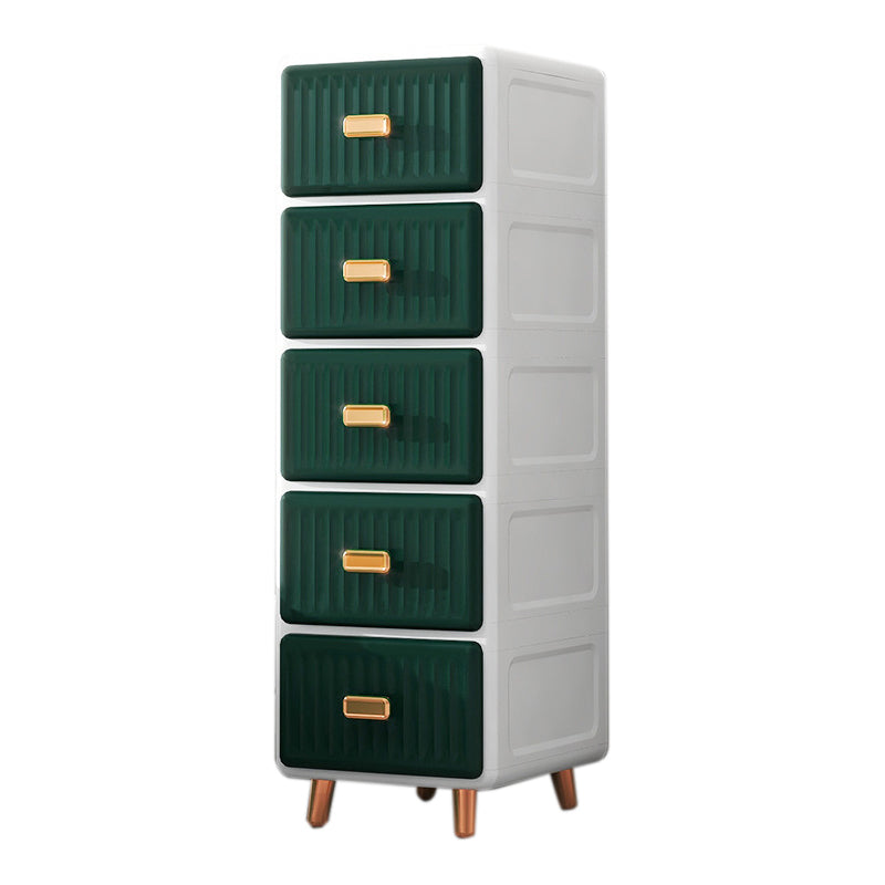 15.6 Inch W Plastic Modern Chest Nursery Dresser with 6/5 Drawers