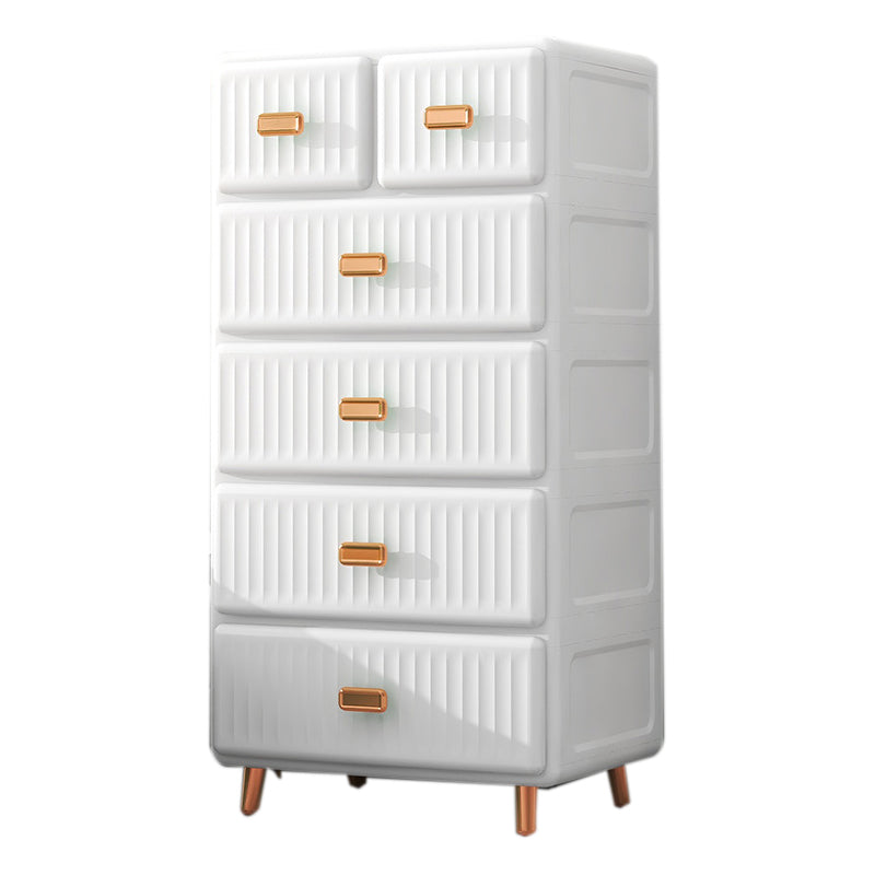 15.6 Inch W Plastic Modern Chest Nursery Dresser with 6/5 Drawers