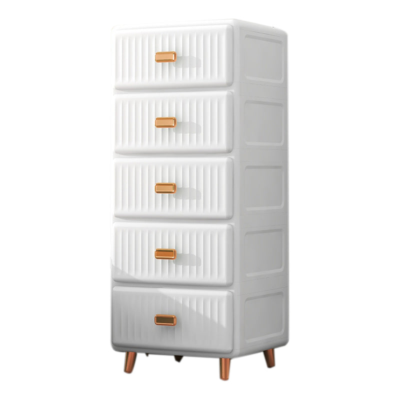 15.6 Inch W Plastic Modern Chest Nursery Dresser with 6/5 Drawers