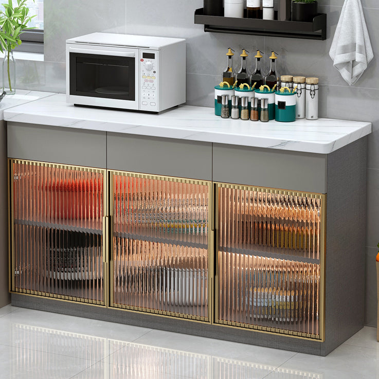 Contemporary Buffet Server Cabinet with Storage Kitchen Dining Server