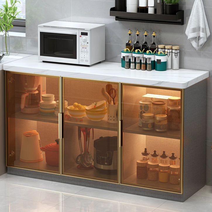 Contemporary Buffet Server Cabinet with Storage Kitchen Dining Server