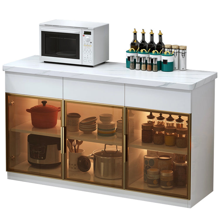 Contemporary Buffet Server Cabinet with Storage Kitchen Dining Server