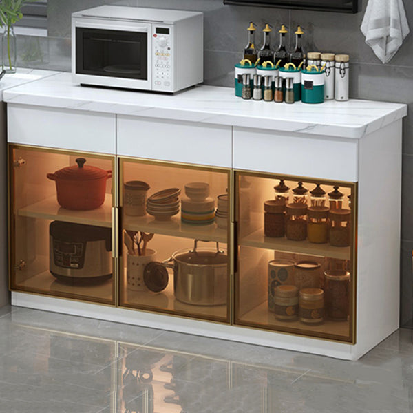 Contemporary Buffet Server Cabinet with Storage Kitchen Dining Server