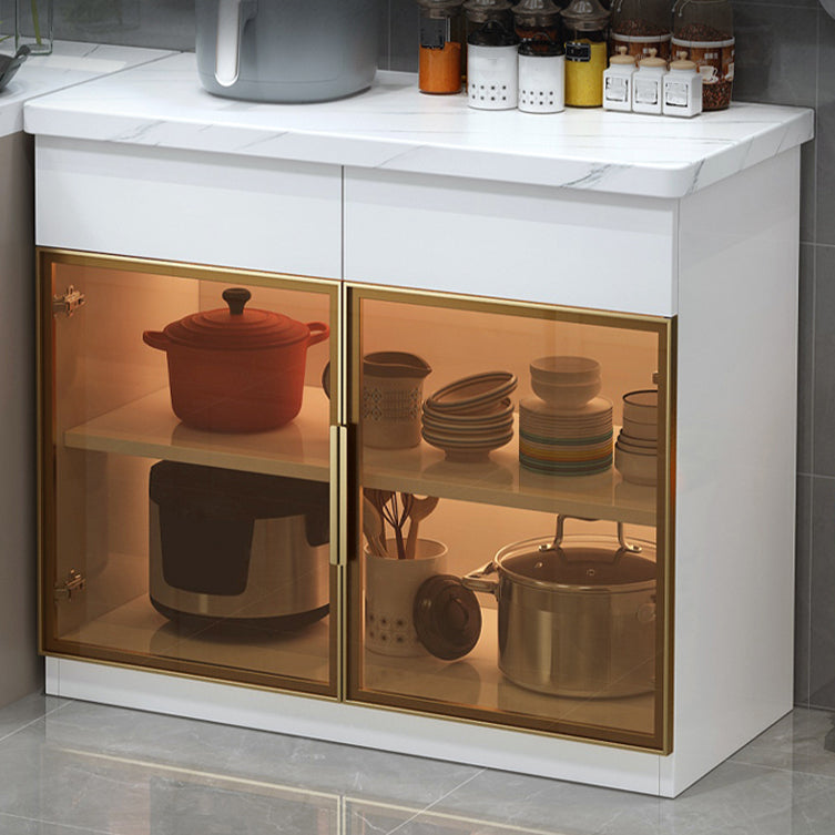 Contemporary Buffet Server Cabinet with Storage Kitchen Dining Server