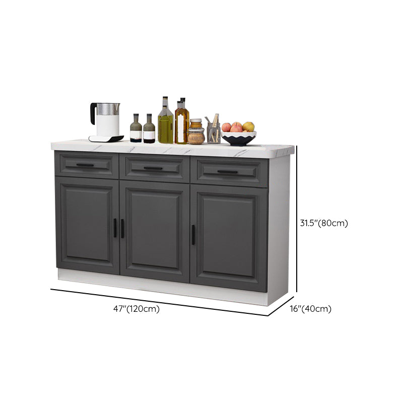 Contemporary Buffet Server Cabinet with Storage Kitchen Dining Server