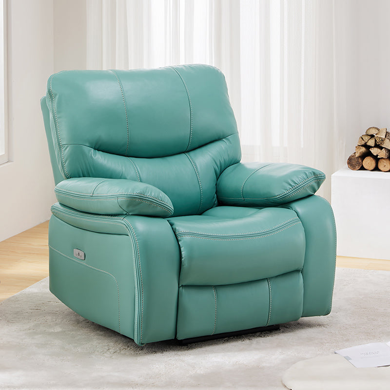 Solid Color Leather Standard Recliner Metal Frame Manual Recliner Chair