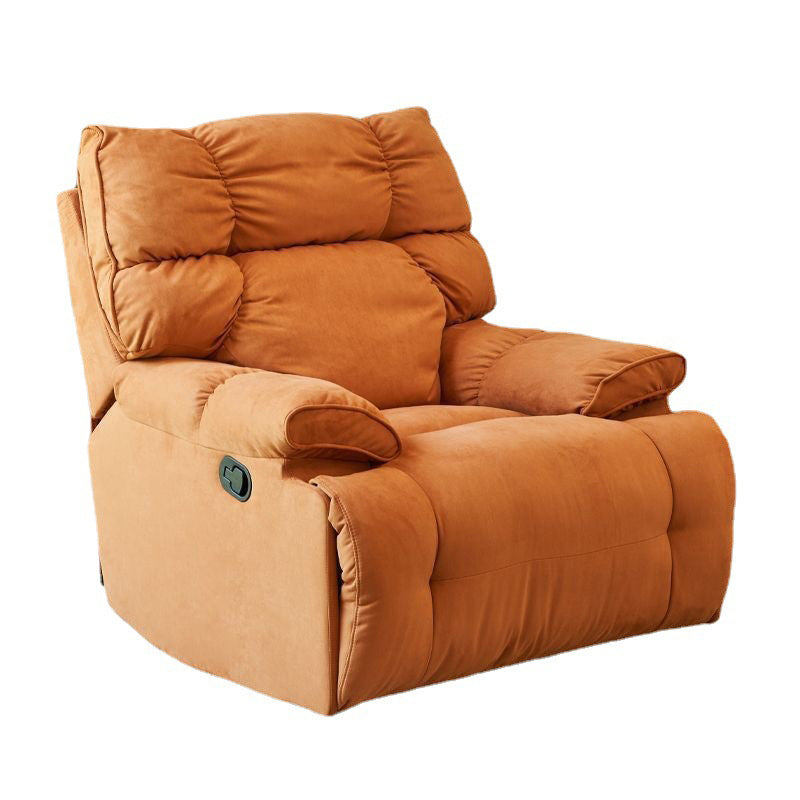 Swivel Rocker Manual Standard Recliner Solid Color Microsuede Recliner Chair