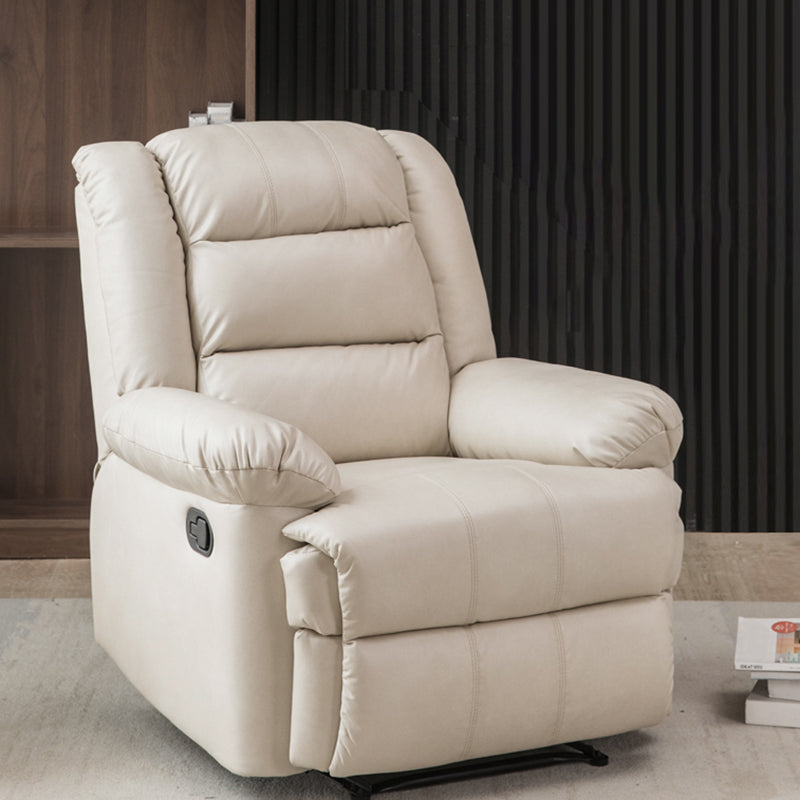 Swivel Rocker Standard Recliner Solid Color Manual Recliner Chair