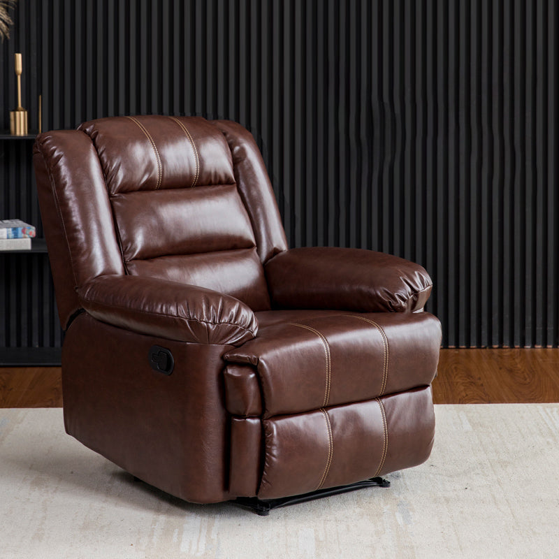 Swivel Rocker Standard Recliner Solid Color Manual Recliner Chair