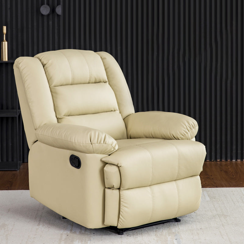 Swivel Rocker Standard Recliner Solid Color Manual Recliner Chair