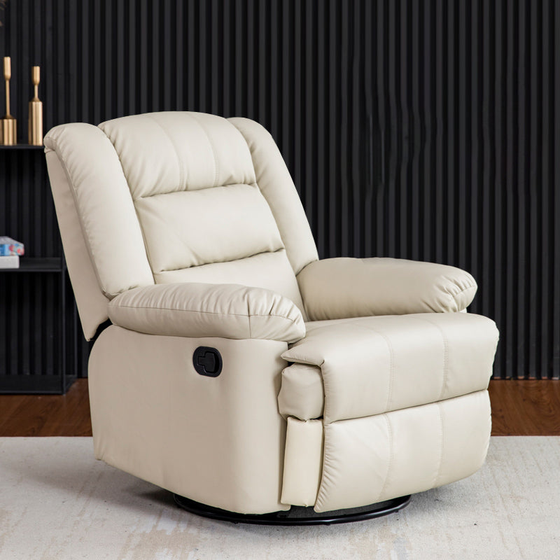 Swivel Rocker Standard Recliner Solid Color Manual Recliner Chair