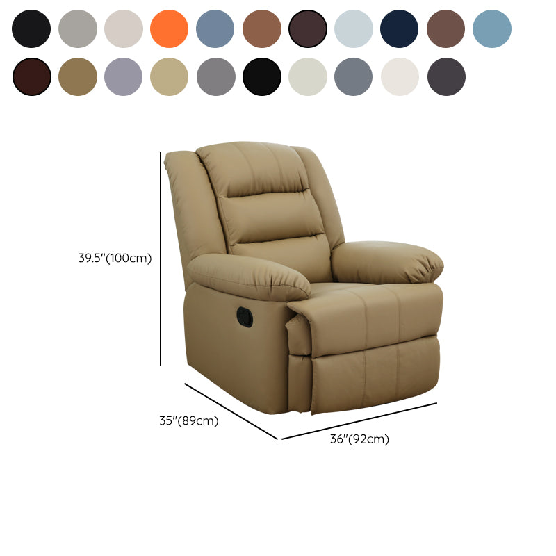 Swivel Rocker Standard Recliner Solid Color Manual Recliner Chair