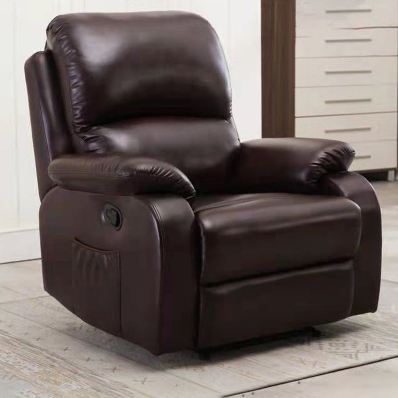 Contemporary Home Theater Recliner Metal Solid Color Indoor Standard Manual-Push Botton