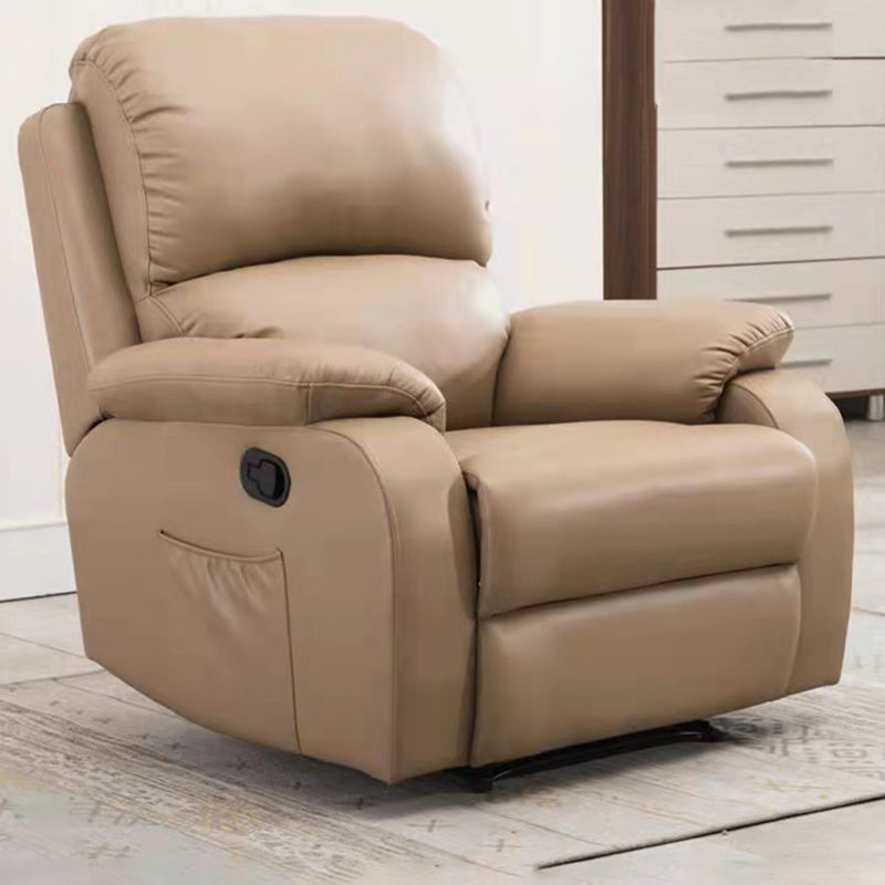 Contemporary Home Theater Recliner Metal Solid Color Indoor Standard Manual-Push Botton