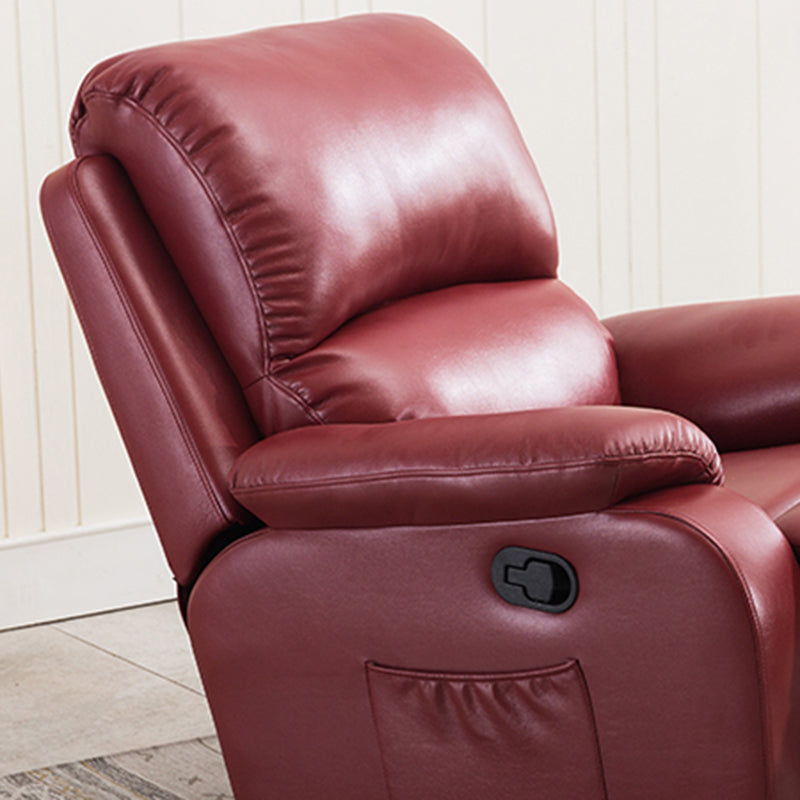 Contemporary Home Theater Recliner Metal Solid Color Indoor Standard Manual-Push Botton