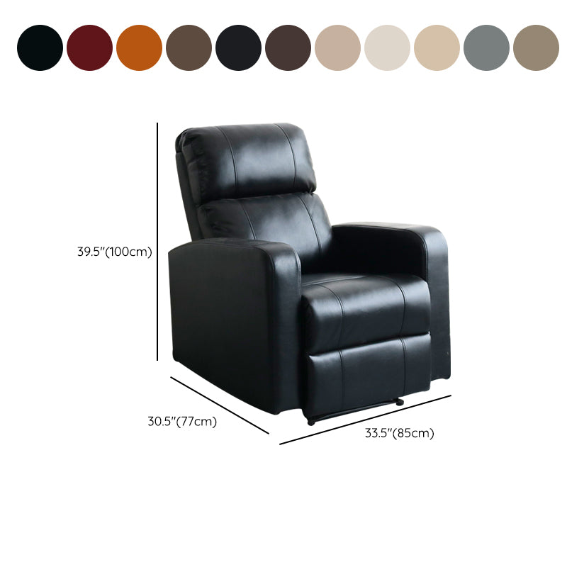 Contemporary Home Theater Recliner Metal Solid Color Indoor Standard Manual-Push Botton