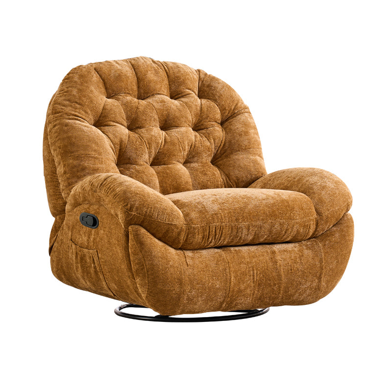 Swivel Rocker Manual Standard Recliner Solid Color Upholstered Recliner Chair