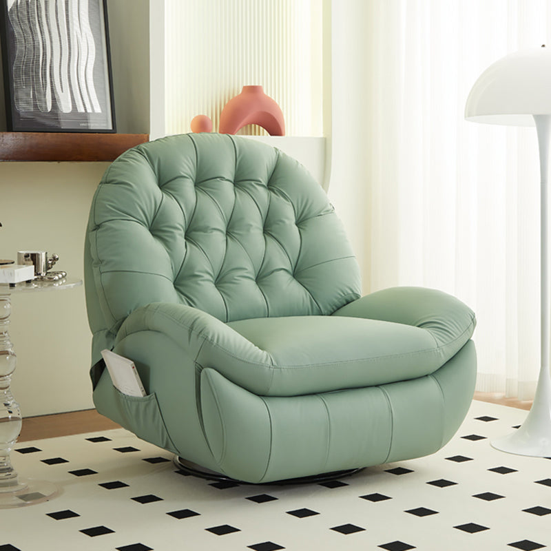 Swivel Rocker Manual Standard Recliner Solid Color Upholstered Recliner Chair